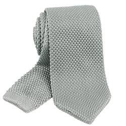 Alizeal Strick Krawatte für Männer, solide schlanke lässige gestrickte Krawatten, grau von Alizeal