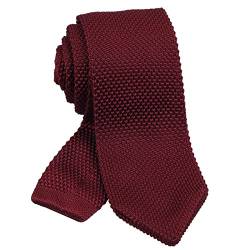 Alizeal Strickkrawatte für Männer, solide, schlanke, lässige, gestrickte Krawatten, kastanienbraun (Größe: Einheitsgröße) von Alizeal