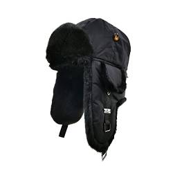 Alkaidstar Unisex Trapper Uschanka Russische Hütte Kunstpelz Cap Earflap Winter Bomber Hut Wintermütze Fliegermütze Fellmütze Erwachsenen für Herren von Alkaidstar