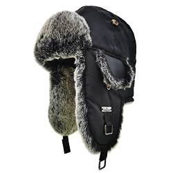 Alkaidstar Unisex Trapper Uschanka Russische Hütte Kunstpelz Cap Earflap Winter Bomber Hut Wintermütze Fliegermütze Fellmütze Erwachsenen für Herren von Alkaidstar