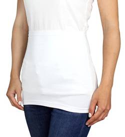 Alkato Damen Nierenwärmer T-Shirtverlängerung Sporttube Uni, Farbe: Weiß, Größe: 44 von Alkato