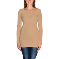 Alkato Langarmshirt Alkato Damen Langarm Longshirt Langarmshirt Tunika Basic Shirt von Alkato