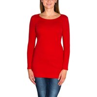 Alkato Langarmshirt Alkato Damen Langarm Longshirt Langarmshirt Tunika Basic Shirt von Alkato