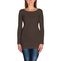 Alkato Langarmshirt Alkato Damen Langarm Longshirt Langarmshirt Tunika Basic Shirt von Alkato