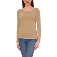 Alkato Longshirt Alkato Damen Langarm Shirt mit O-Ausschnitt von Alkato