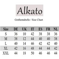 Alkato Yogashorts Alkato Damen Shorts mit Hohem Bund Hotpants Radlerhose Long Shorts von Alkato