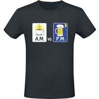 Alkohol & Party T-Shirt - A.M. vs. P.M. - M - für Männer - Größe M - schwarz von Alkohol & Party