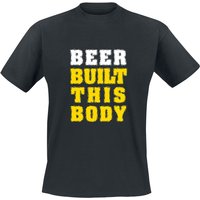 Alkohol & Party T-Shirt - Beer Built This Body - S bis 5XL - für Männer - Größe 5XL - schwarz von Alkohol & Party