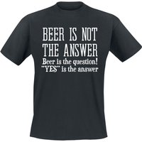 Alkohol & Party T-Shirt - Beer Is The Question! - L bis XXL - für Männer - Größe L - schwarz von Alkohol & Party