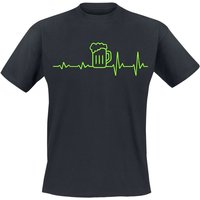 Alkohol & Party T-Shirt - EKG Bier - S bis 4XL - für Männer - Größe 3XL - schwarz von Alkohol & Party