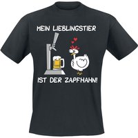 Alkohol & Party T-Shirt - Mein Lieblingstier ist der Zapfhahn - M bis 4XL - für Männer - Größe XL - schwarz von Alkohol & Party
