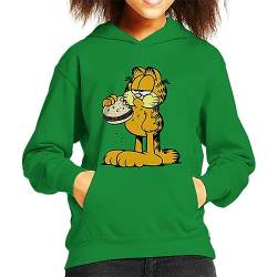 All+Every Garfield Eating Burger Kid's Hooded Sweatshirt von All+Every