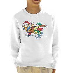All+Every Garfield and Odie Christmas Ice Skating Kid's Sweatshirt von All+Every