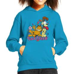 All+Every Garfield and Odie Retro 90s Snack Art Kid's Hooded Sweatshirt von All+Every