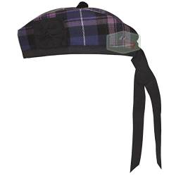 All Kilts Sports Glengarry Tartan Kilt Hut Military Bonnet Glengarry Cap | Kiltmütze (Pride of Scotland, 56cm) von All Kilts Sports