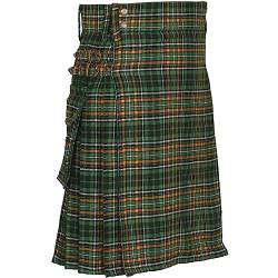 All Kilts Sports Ireland National 16oz Herren 3 Pocket Tartan Utility Kilt (Ireland National, 34'') von All Kilts Sports