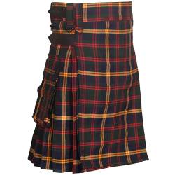 Herren Kilt aus US Marines Leatherneck Tartan Lederriemen 16OZ Acryl Wolle Utility Kilts (50) von All Kilts Sports