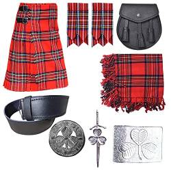 Kilt-Outfit-Angebot für Herren - 8 Artikel im Kilt-Angebot I Kilts (32, Royal Stewart) von All Kilts Sports