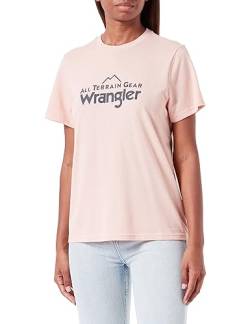 All Terrain Gear by Wrangler Damen Logo Tee T-Shirt, Rose Cloud, XL EU von All Terrain Gear by Wrangler