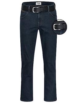 Wrangler Texas Stretch Herren Jeans Regular Fit inkl. Gürtel (W42/L30, Blue Black) von All Terrain Gear by Wrangler