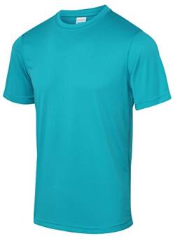 Just Cool - Atmungsaktives und schweißhemmendes T-Shirt, türkis, XL von All We Do Is