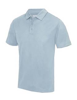 Just Cool - Performance Polo Shirt, atmungsaktiv, himmelblau, Gr.M von All We Do Is