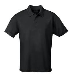 Just Cool - Performance Polo Shirt, atmungsaktiv, schwarz, Gr.5XL von All We Do Is