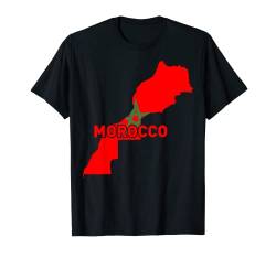 Stolze Familie und patriotische Flagge des Landes Marokko T-Shirt von All World Countries Souvenir and Gifts