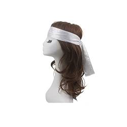 2 x Haarbänder mit Kantenkontrolle, weiches Satin, 5,8 cm breit, 20 Farben zur Auswahl (weiß) von AllMatchWigs