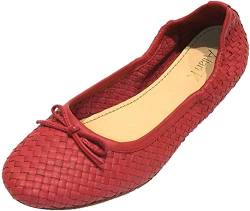 Allan K Capri Flecht-Leder-Schuhe Geschlossene Ballerinas: Größe: 40 | Farbe: Cardinal von Allan K
