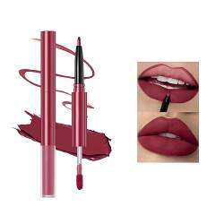 2 IN 1 Mattflüssiger Lippenstift und Lipliner, wasserfester, antihaftbeschichteter, nicht verblassender Lippenstift, samtig glatter Lipliner von Allbestaye