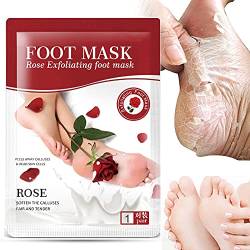 Allbestaye Rose Feet Peeling Fußmaske Peeling Socken für Pediküre, Fußmaske Fußpflege Peeling Abgestorbene Haut Entferner Schwielen von Allbestaye