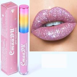 Allbestaye Velvet Matte Glitter Flip Lipgloss Lip Tint Wasserdichter, langlebiger Diamant-Flash-Schimmer-Lippenstift von Allbestaye