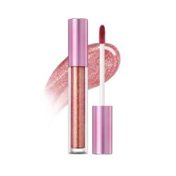 Glitzernder flüssiger Lippenstift, Antihaft-Cup-Lipgloss, hochwirksame Lippenfarbe mit übertragungssicherem Verschleiß, langlebiges und wasserfestes Lippenstift-Make-up für Frauen von Allbestaye