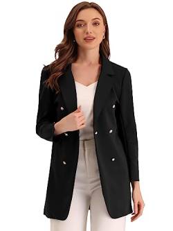 Allegra K Damen Langarm Klassischem Gekerbtem Revers Geknöpften Blazer Schwarz S von Allegra K