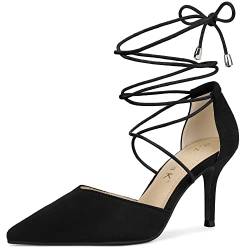 Allegra K Damen Pumps mit Schnürung Spitzschuh Stilettos Pumps Schwarz 40 von Allegra K