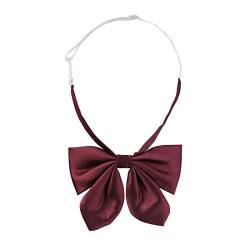 Allegra K Damen Verstellbar Bowknot Fliege Einfarbig Krawatten Dunkelrot 9 x 13 cm von Allegra K