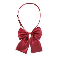 Allegra K Damen Verstellbare Einfarbig Bowknot Fliegen Dunkelrot 13 x 16 cm von Allegra K