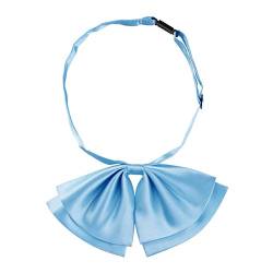 Allegra K Damen Vorgebundene Bowknot Einfarbig Verstellbare Fliege Krawatte Hellblau 8,5 x 15,5 cm von Allegra K