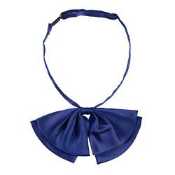Allegra K Damen Vorgebundene Bowknot Einfarbig Verstellbare Fliege Krawatte Navy Blau 8,5 x 15,5 cm von Allegra K
