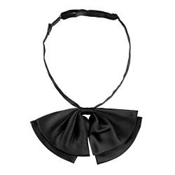 Allegra K Damen Vorgebundene Bowknot Einfarbig Verstellbare Fliege Krawatte Schwarz 8,5 x 15,5 cm von Allegra K