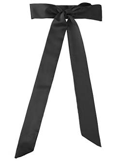 Allegra K Damen dünner Schal einfarbig reine lange Schals Halstuch Schwarz 196 * 5cm/77.17 * 1.97 inches(L*W) von Allegra K