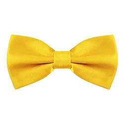 Allegra K Herren Bowtie Solid Tuxedo Pre-Tied Verstellbar Riemen Fliegen Gold Gelb One Size von Allegra K