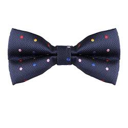 Allegra K Herren Polka Dots Vorgebundene Classic Design Bowtie Fliegen Marineblau bunt One Size von Allegra K