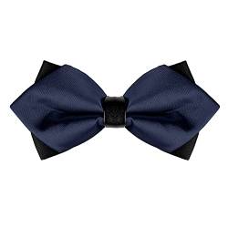 Allegra K Herren Pre-Tie Kragen einfarbige spitze Smoking Fliege Fliege für Hochzeitsfeier Navy blau One Size von Allegra K