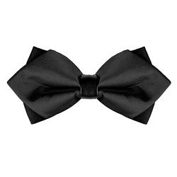 Allegra K Herren Pre-Tie Kragen einfarbige spitze Smoking Fliege Fliege für Hochzeitsfeier Schwarz One Size von Allegra K