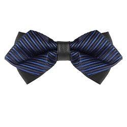 Allegra K Herren Streifen Vorgebundene Party Hochzeit Bowties Fliegen Blau 6 x 12 cm von Allegra K