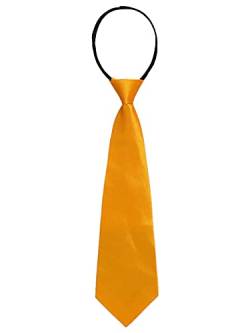Allegra K Herren Vorgebundene Verstellbare Reißverschluss Einfarbig Tie Krawatte Orange One Size von Allegra K