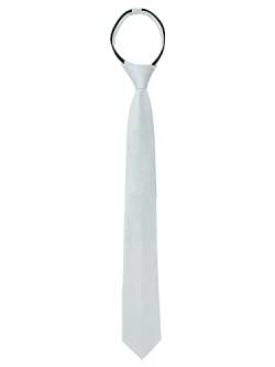 Allegra K Herren Vorgebundene feine verstellbare Reißverschluss Streifen Tie Krawatte Silber Grau One Size von Allegra K
