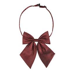 Allegra K Verstellbarer Gurt Pre-Tied Bowtie Polka Dots Bowknot Fliege Rot 11 x 14 cm von Allegra K